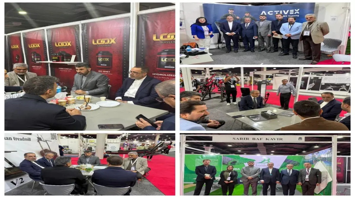 Visit of Iranian and Kurdistan Region of Iraq officials to the Iranian National Pavilion at the Erbil International Sports Exhibition